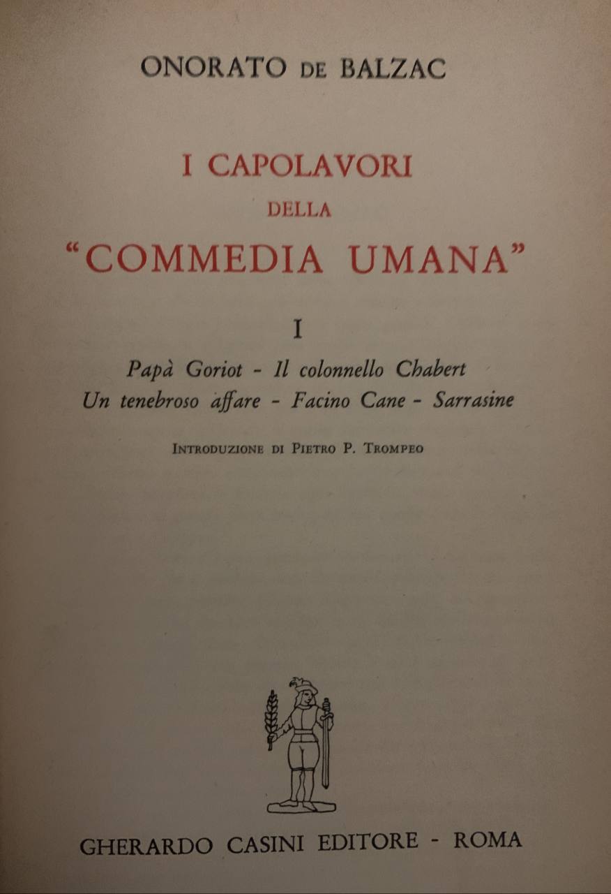 Abebooks I capolavori della "Commedia umana" I