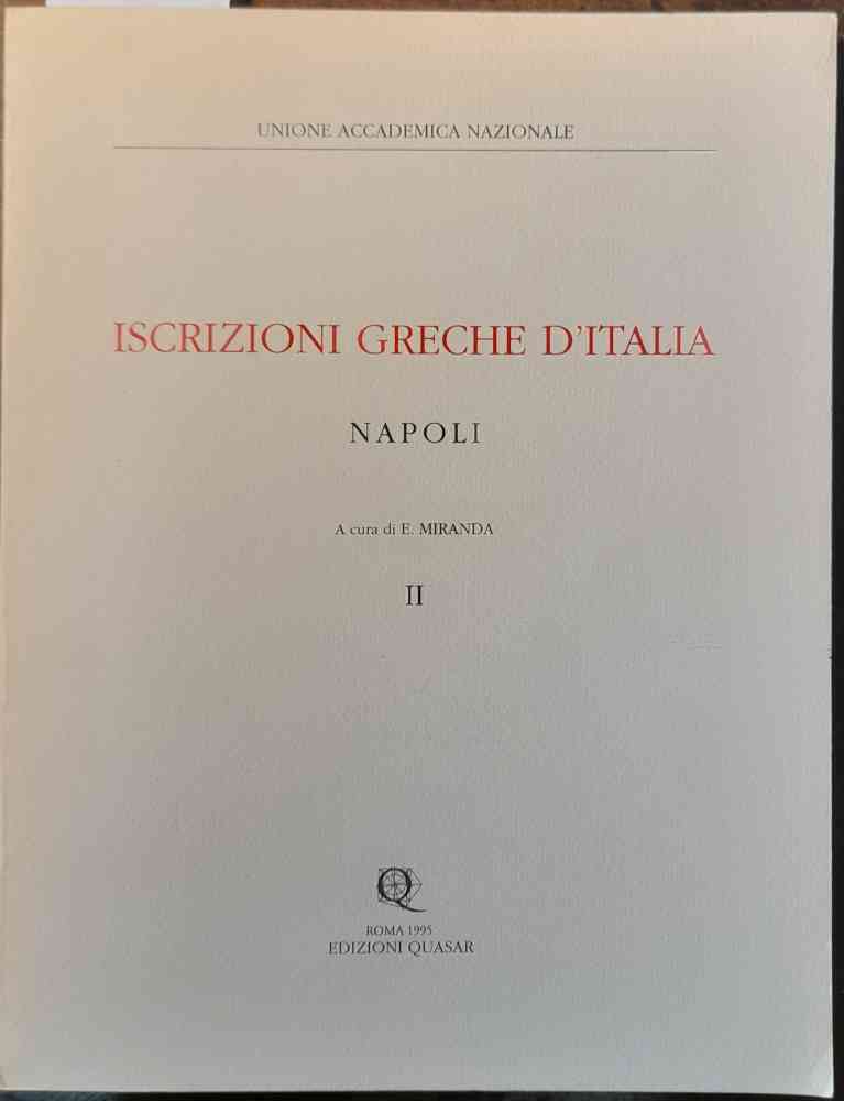 Abebooks Iscrizioni Greche d'Italia. Napoli. II