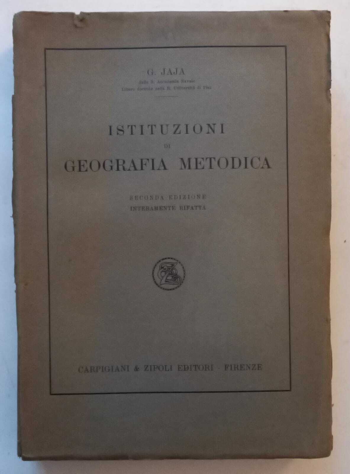 Abebooks Istituzioni di geografia metodica