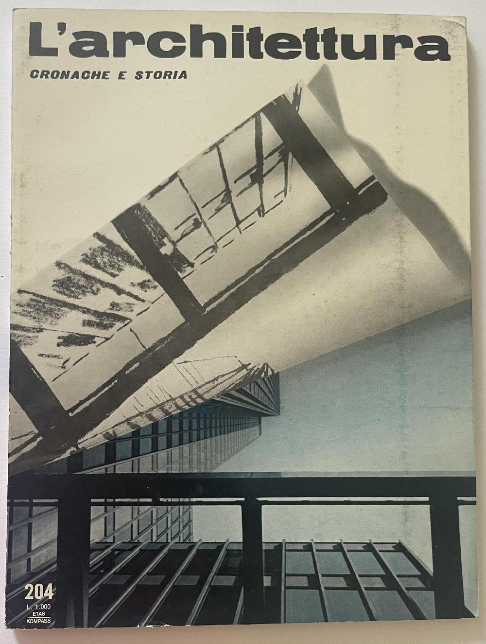 Abebooks L' Architettura no 204 anno 1972