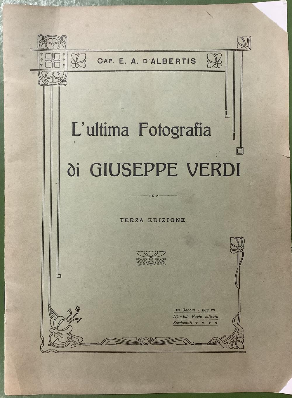 Abebooks L ultima fotografia di Giuseppe Verdi