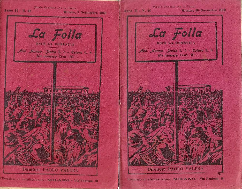 Abebooks La Folla - Esce la domenica. Anno II 1913