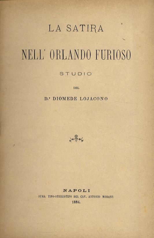 Abebooks La satira nell'Orlando Furioso. Studio [.]