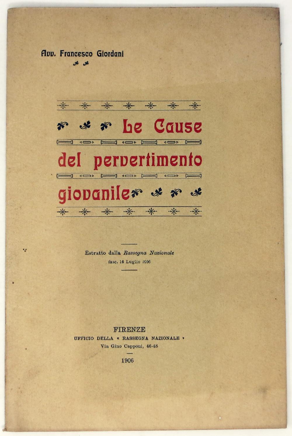 Abebooks Le cause del pervertimento giovanile