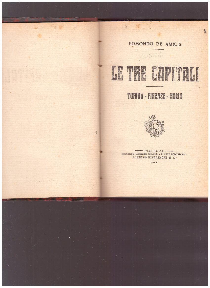 Abebooks LE TRE CAPITALI TORINO FIRENZE ROMA