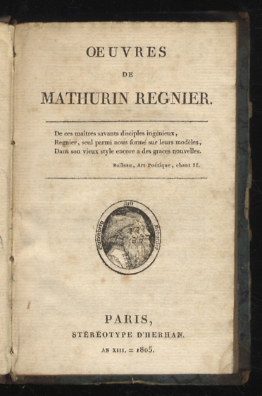 Abebooks Oeuvres de Mathurin Regnier