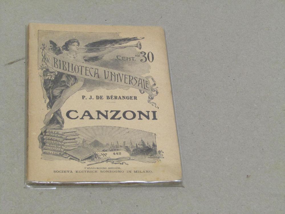 Abebooks P. J. Béranger. Canzoni