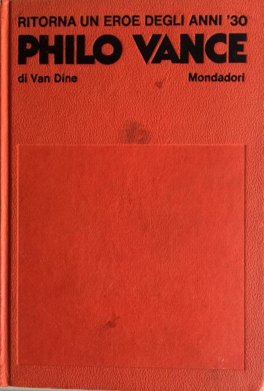 Abebooks PHILO VANCE. RITORNA UN EROE DEGLI ANNI '30