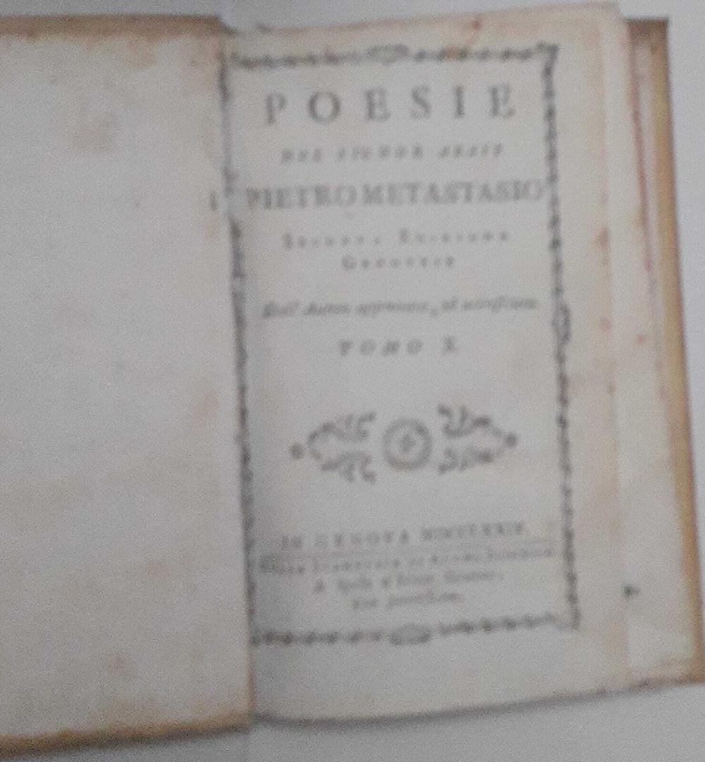 Abebooks Poesie del signor Abate. Tomo X