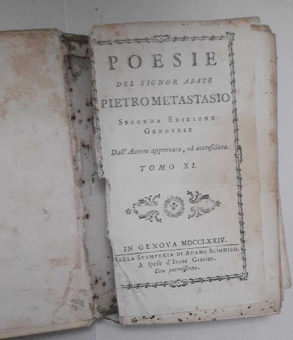 Abebooks Poesie del signor Abate. Tomo XI