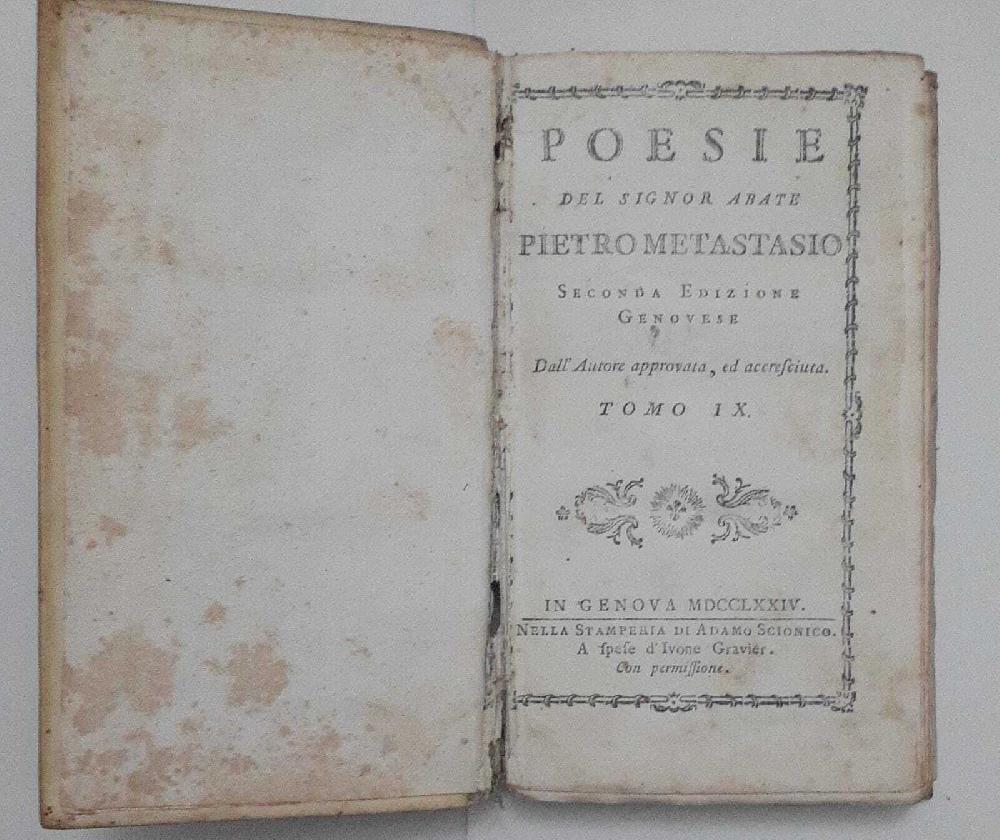 Abebooks Poesie del signore Abate. Tomo IX