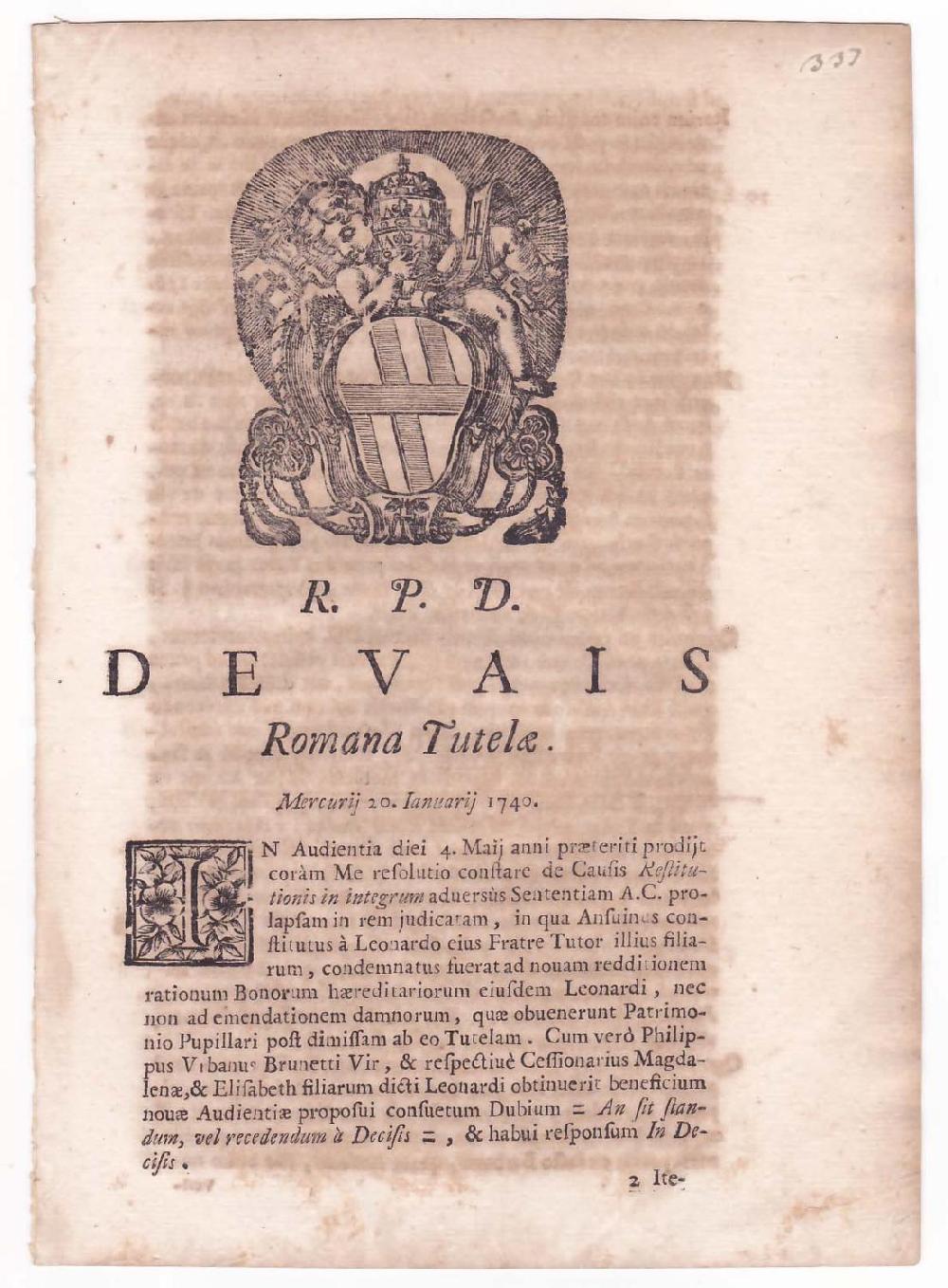 Abebooks R.P.D. Devais Romana Tutelae