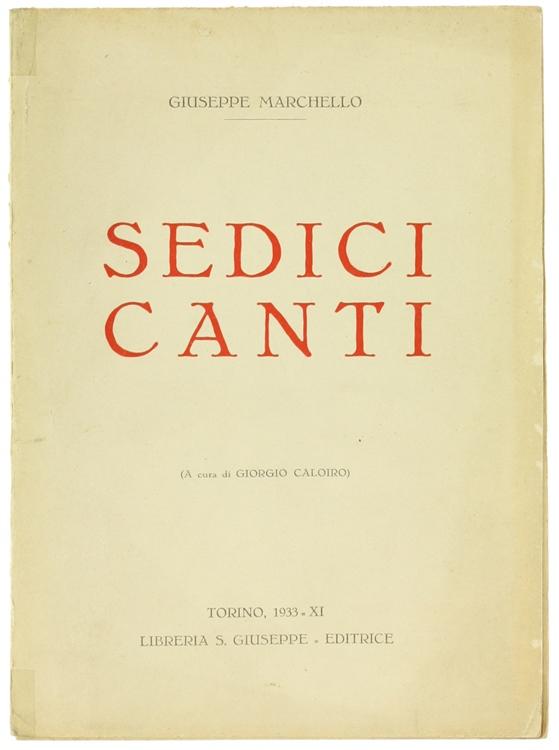 Abebooks SEDICI CANTI. A cura di Giorgio Caloiro.: