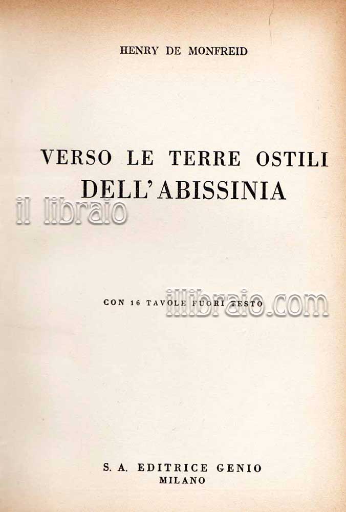 Abebooks Verso le terre ostili dell'Abissinia