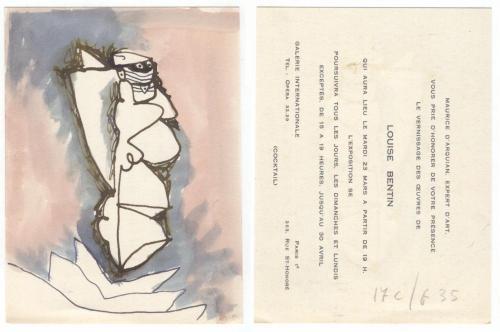 Abebooks Acquarello e penna Retro di cartoncino invito