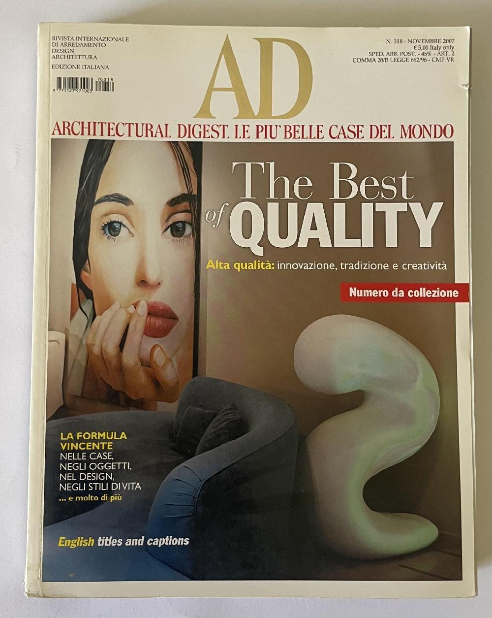 Abebooks AD ARCHITECTURAL DIGEST. no 318 anno 2007 Numero da collezione