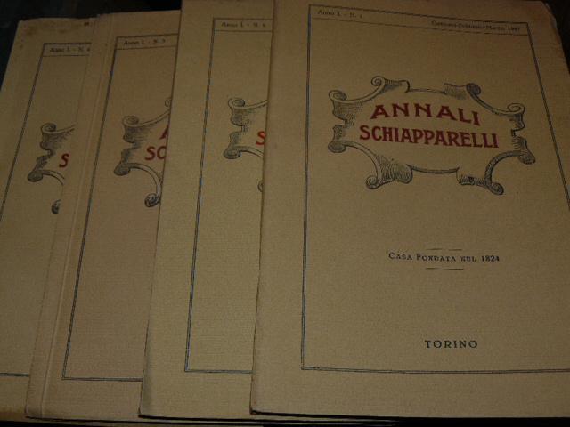 Abebooks ANNALI SCHIAPPARELLI. CASA FONDATA NEL 1824. RASSEGNA TRIMESTRALE DI TERAPIA - FARMACOLOGIA E CHIMICA FARMACOLOGICA