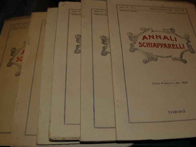Abebooks ANNALI SCHIAPPARELLI. CASA FONDATA NEL 1824. RASSEGNA TRIMESTRALE DI TERAPIA - FARMACOLOGIA E CHIMICA FARMACOLOGICA