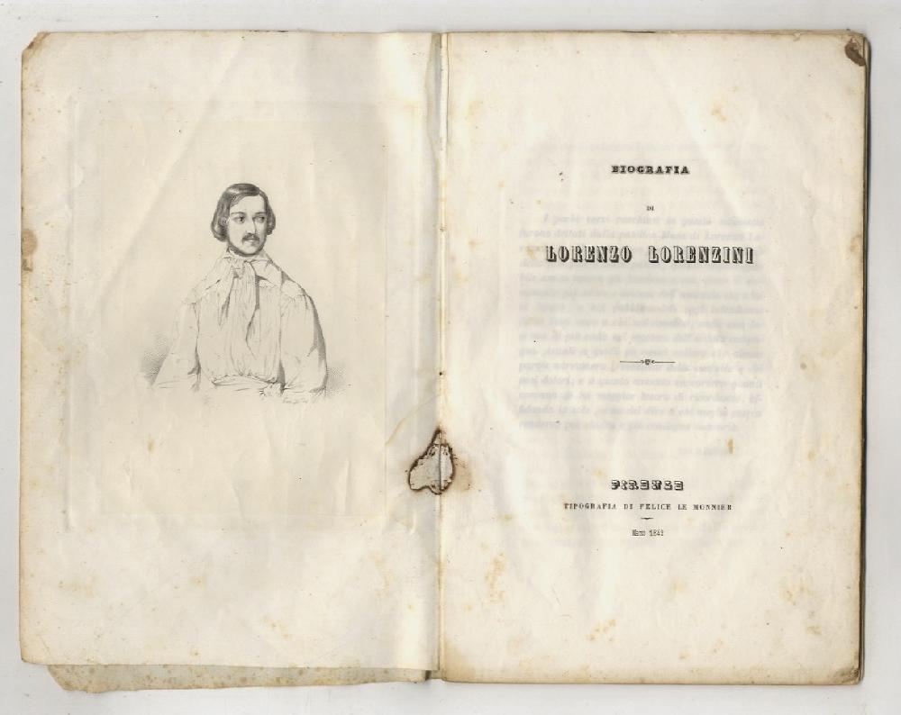 Abebooks Biografia di Lorenzo Lorenzini.(Contiene le "Ultime poesie" di Lorenzini: Romanze per musica L'Esule Sotto un dipinto rappresentante Procida che sbarca in Sicilia L'Addio del moribondo Sonetto. precedute dalla biografia