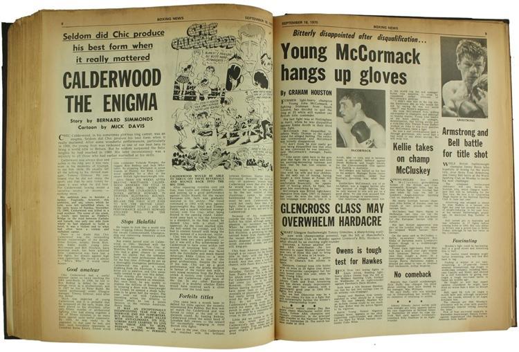 Abebooks BOXING NEWS. Volume 26 (1970) nearly complete (49 of 52 issues bound together). World's Premier Fight Weekly.: