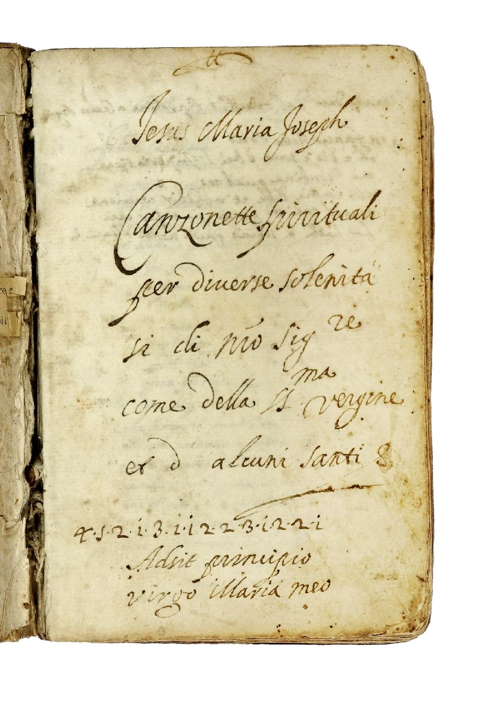 Abebooks Canzonette spirituali per diverse solennità sì di Nostro Signore come della Santissima Vergine et d'alcuni Santi