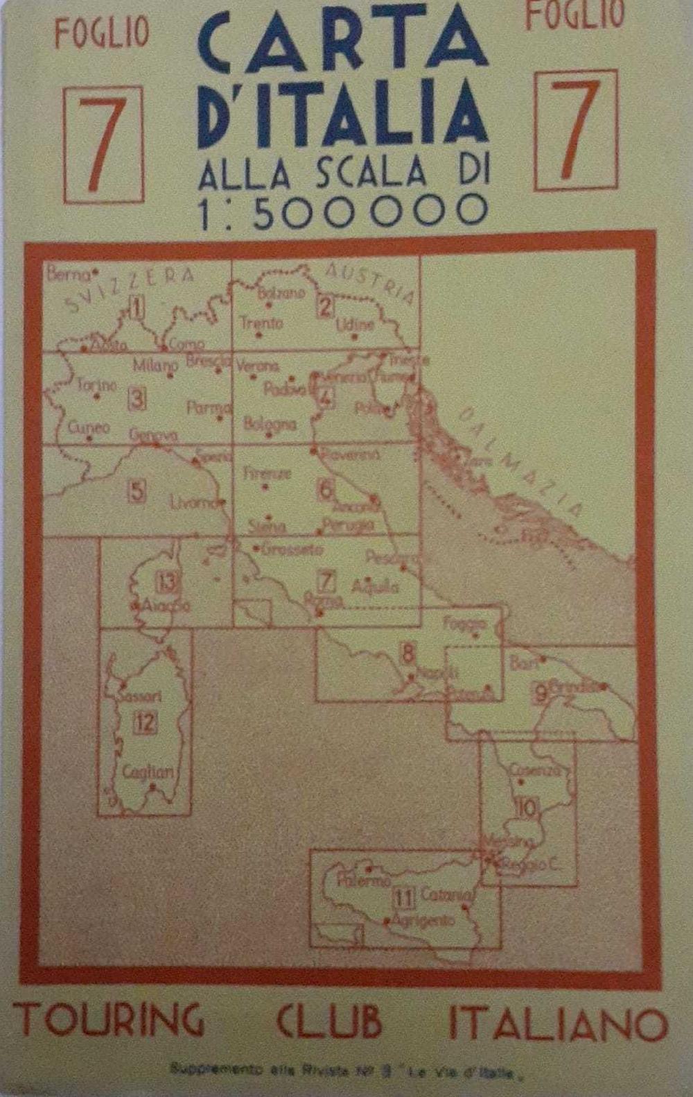 Abebooks Carta d'Italia alla scala di 1:500000 foglio N.7