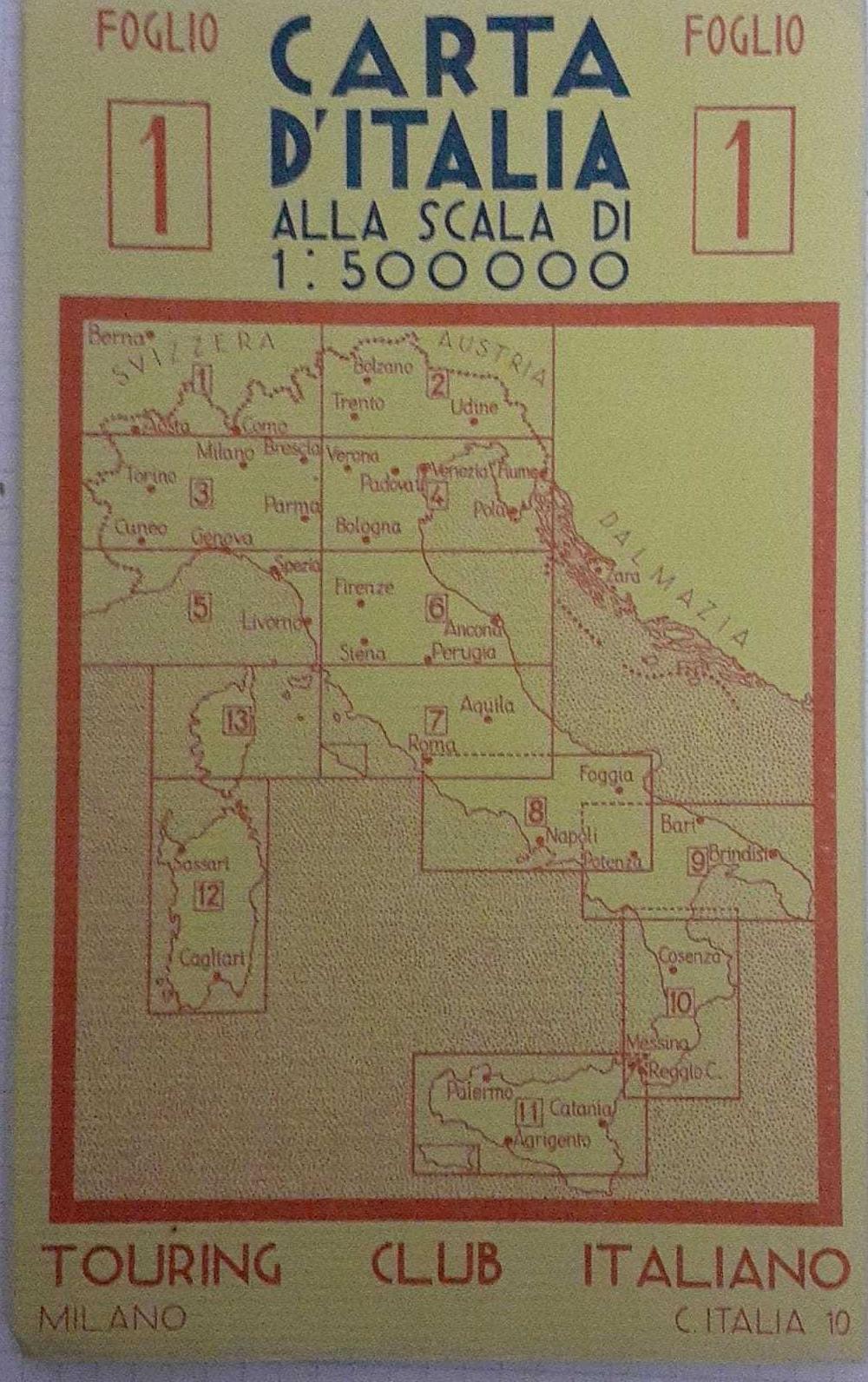 Abebooks Carta d'Italia alla scala di 1:5000000 foglio 1