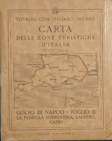 Abebooks Carta delle zone turistiche d'Italia - Golfo di Napoli - Foglio II: La penisola Sorrentina Salerno Capri