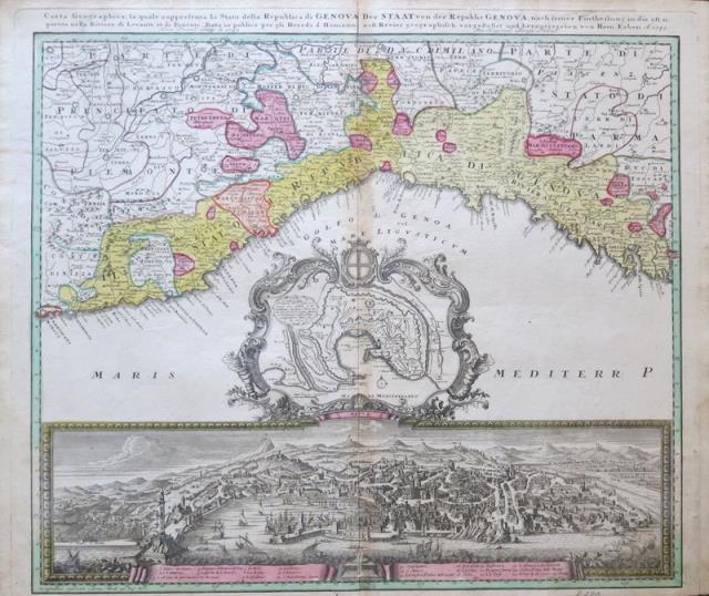 Abebooks Carta Geographica la quale rappresenta lo Stato della Republica di Genova partita nella Riviera di Levante et di Ponente