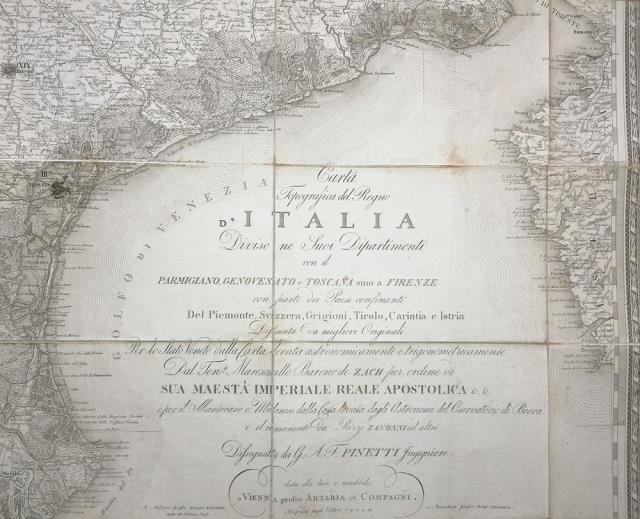 Abebooks Carta Topografica del Regno d'Italia. Diviso ne Suoi Dipartimenti. Con il Parmigiano Genovesato e Toscana sino a Firenze. Con parte dei paesi confinanti del Piemonte Svizzera Grigioni Tirolo Carintia e Istria […]. Tri