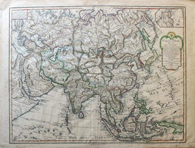 Abebooks Carte D'Asie. Dressée pour l'instruction. Nouvellement Revue et Augmentée par Dezauche Successeur des S.re Delisle Et Phil. Buache