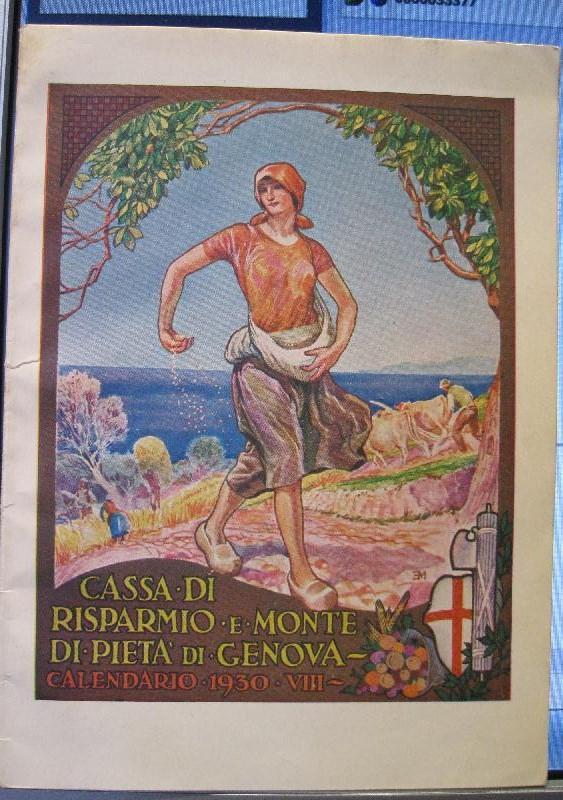 Abebooks Cassa Di Risparmio E Monte Di Pieta' Di Genova Calendario 1930