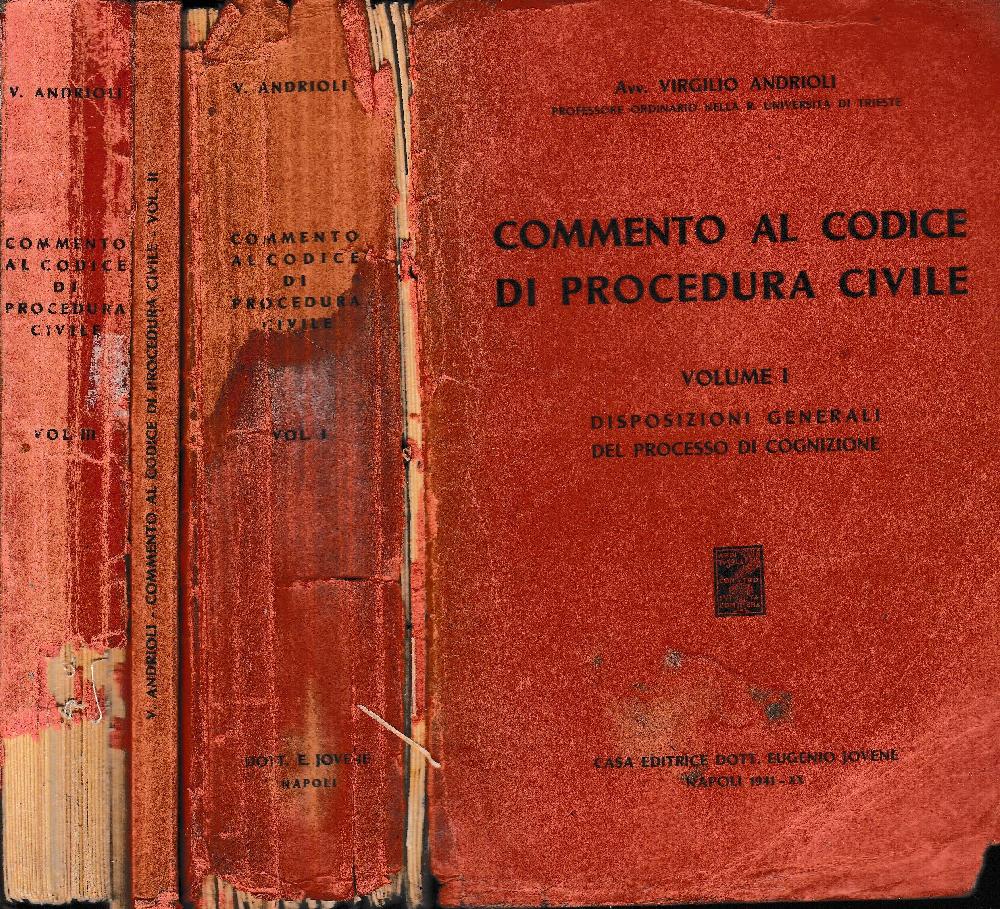 Abebooks Commento al codice di procedura civile. Vol. I - Disposizioni generali del processo di cognizione. Vol. II - Disposizioni per l'attuazione e transitorie. Vol. III - Del processo di esecuzione. Procedimenti speciali