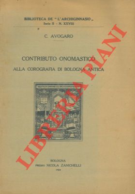 Abebooks Contributo Onomastico Alla Corografia Di Bologna Antica