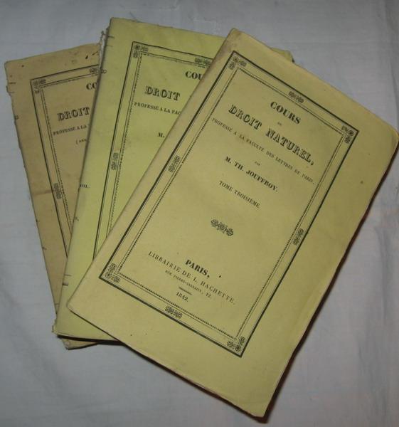 Abebooks Cours de droit naturel. Paris Prevost-Crocius editeur - Librairie de L. Hachette 1834-1842