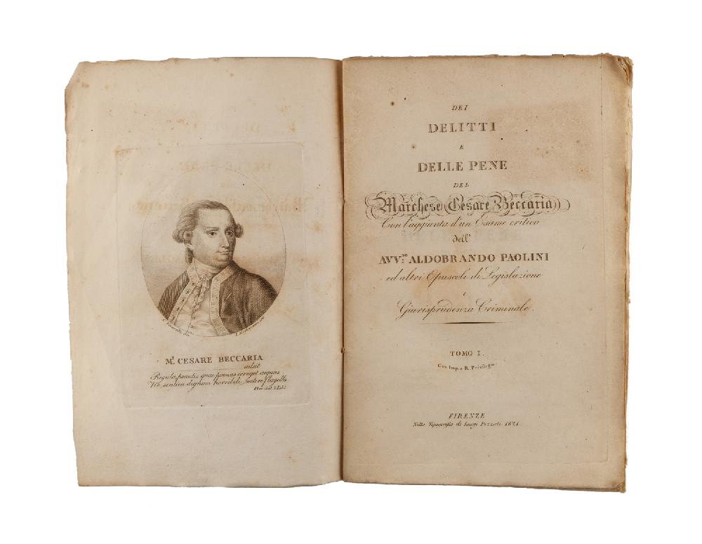 Abebooks Dei Delitti e delle Pene con l'aggiunta d'un Esame critico dell'avv.to Aldobrando Paolini ed altri Opuscoli di Legislazione e Giurisprudenza Criminale