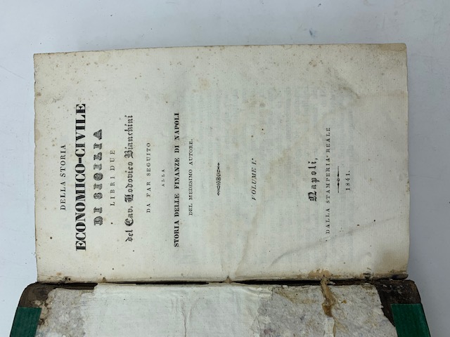 Abebooks Della storia economico-civile di Sicilia. Libri due. Volume I (-II)