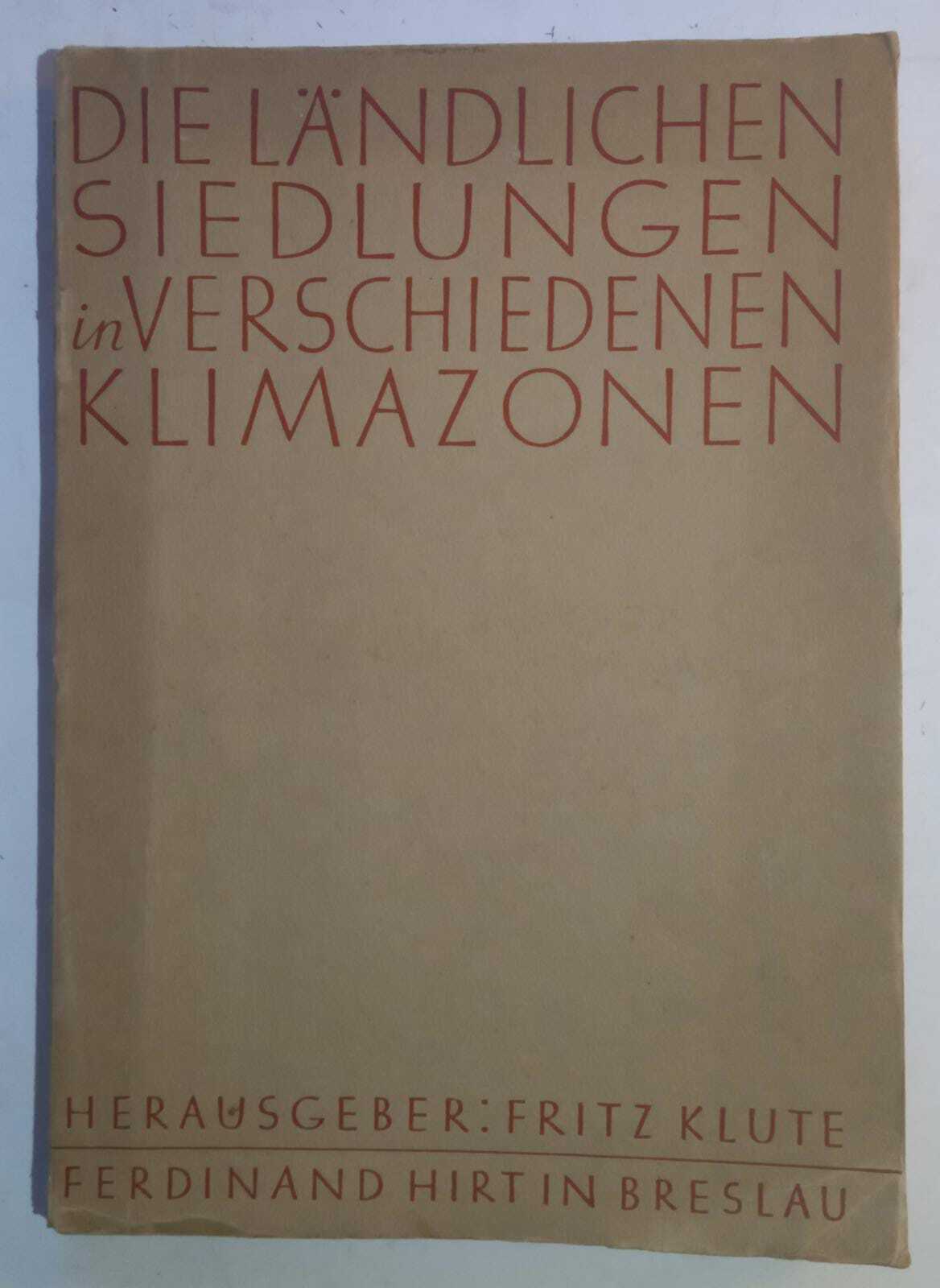 Abebooks Die landlichen Siedlungen in verschiedenen Klimazonen