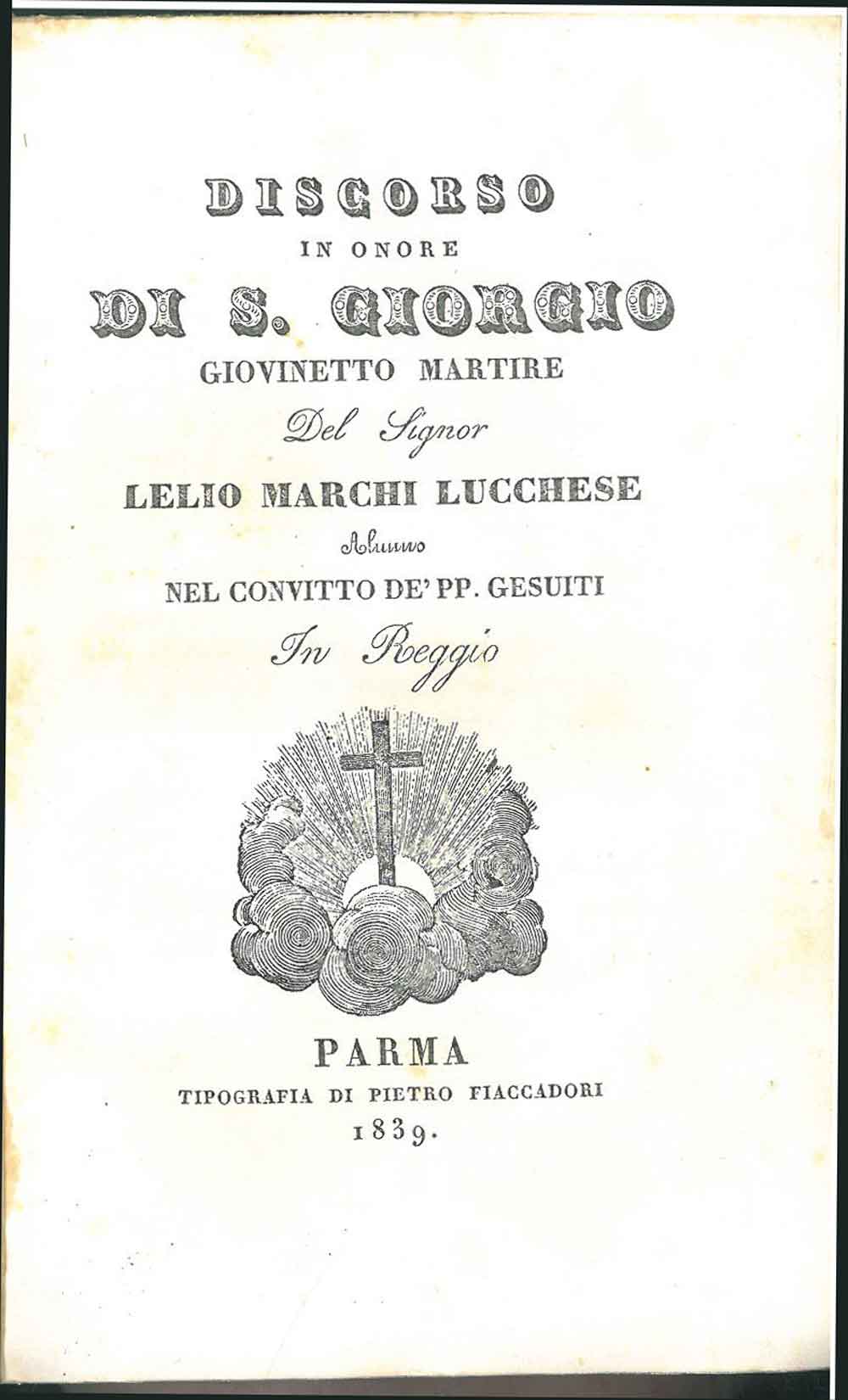 Abebooks Discorso in onore di S. Giorgio giovinetto martire