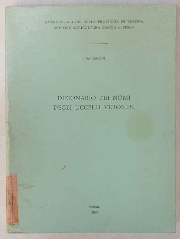 Abebooks Dizionario dei nomi degli uccelli veronesi