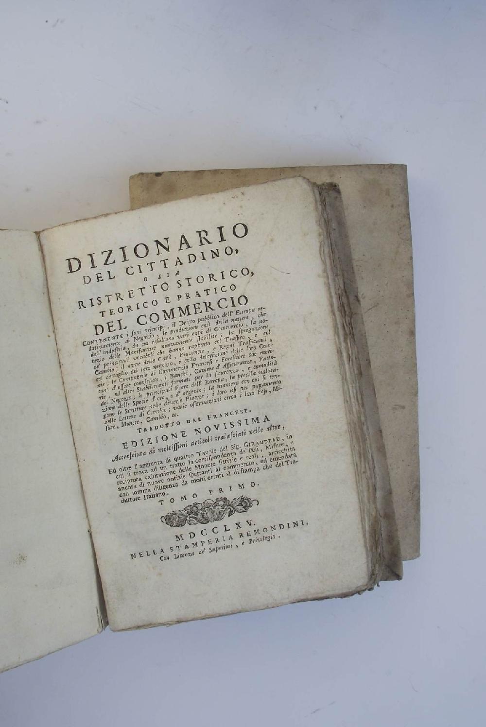 Abebooks Dizionario del cittadino o sia ristretto storico teorico e pratico del commercio