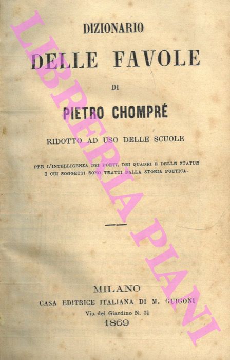 Abebooks Dizionario delle favole. Ridotto ad uso delle scuole