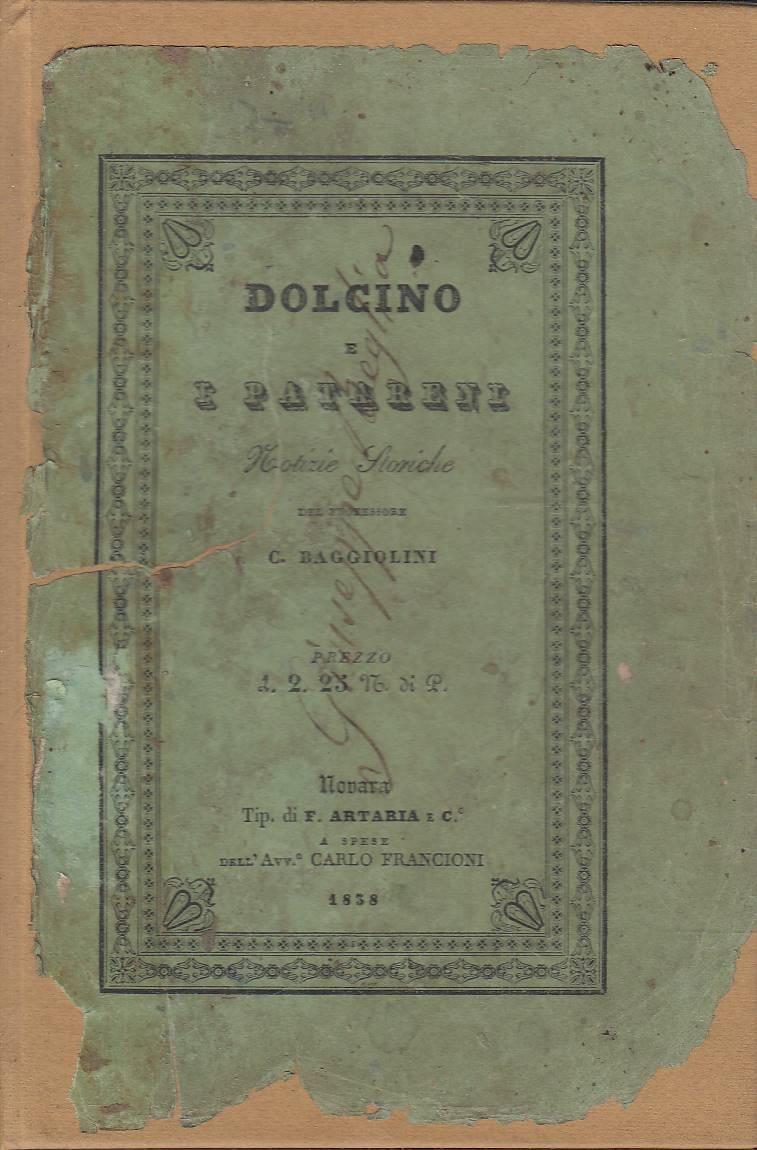 Abebooks Dolcino e i Patareni - Notizie storiche del Prof. C. Baggiolini