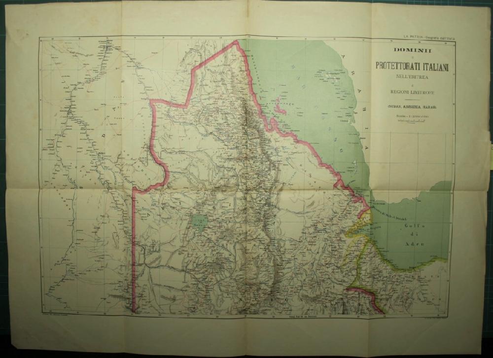 Abebooks Domini E Protettorati Italiani Nell'Eritrea E Regioni Limitrofe (Sudan Abissinia Harar). Scala 1:2.600.000
