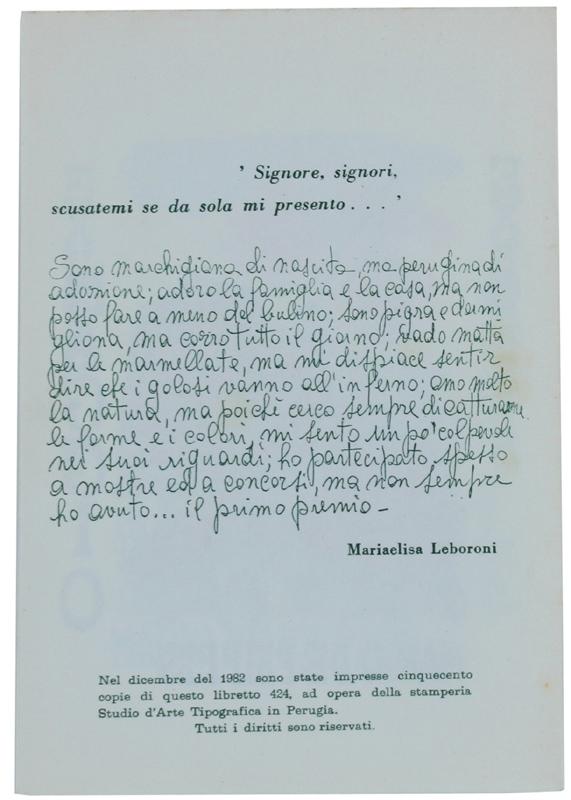 Abebooks EX LIBRIS EFEMERIDALI BIZZARRI E BELLI. DALL'OLIVO CONTORTO MARIEELISA LEBORONI RICAVA DOLCE POESIA. I Libretti di Mal'Aria 424.: