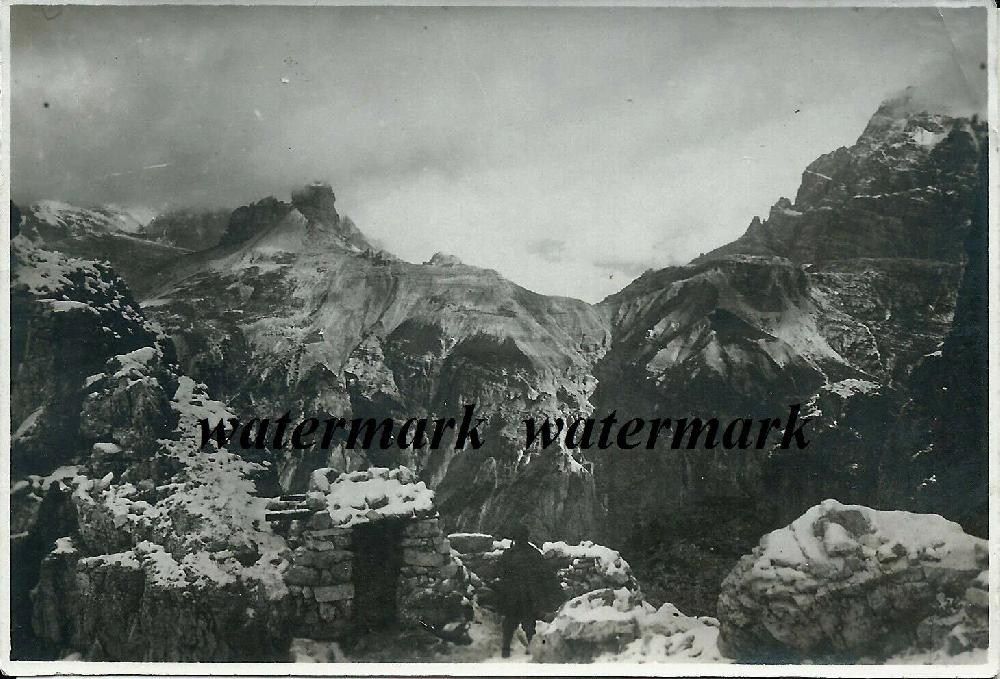 Abebooks Foto originale 1aGuerra Mondiale postazione in Forcella Longer (Trentino?)