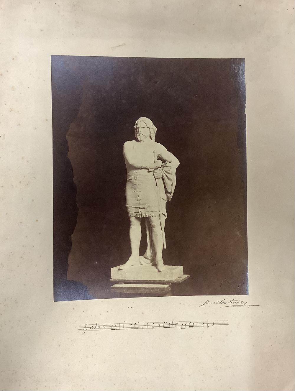 Abebooks Foto originale con dedica scultura di Giulio Monteverde Vincenzo Bellini Catania