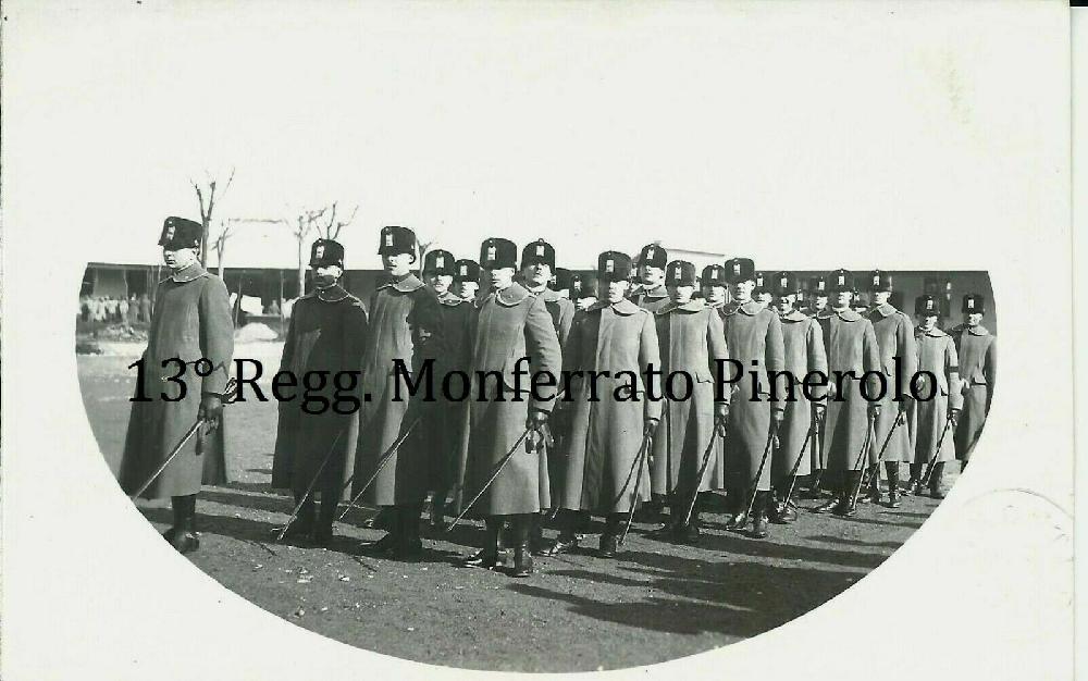 Abebooks Fotografia/Cartolina originale 13° Regg.to "Monferrato" Pinerolo 1930'ca
