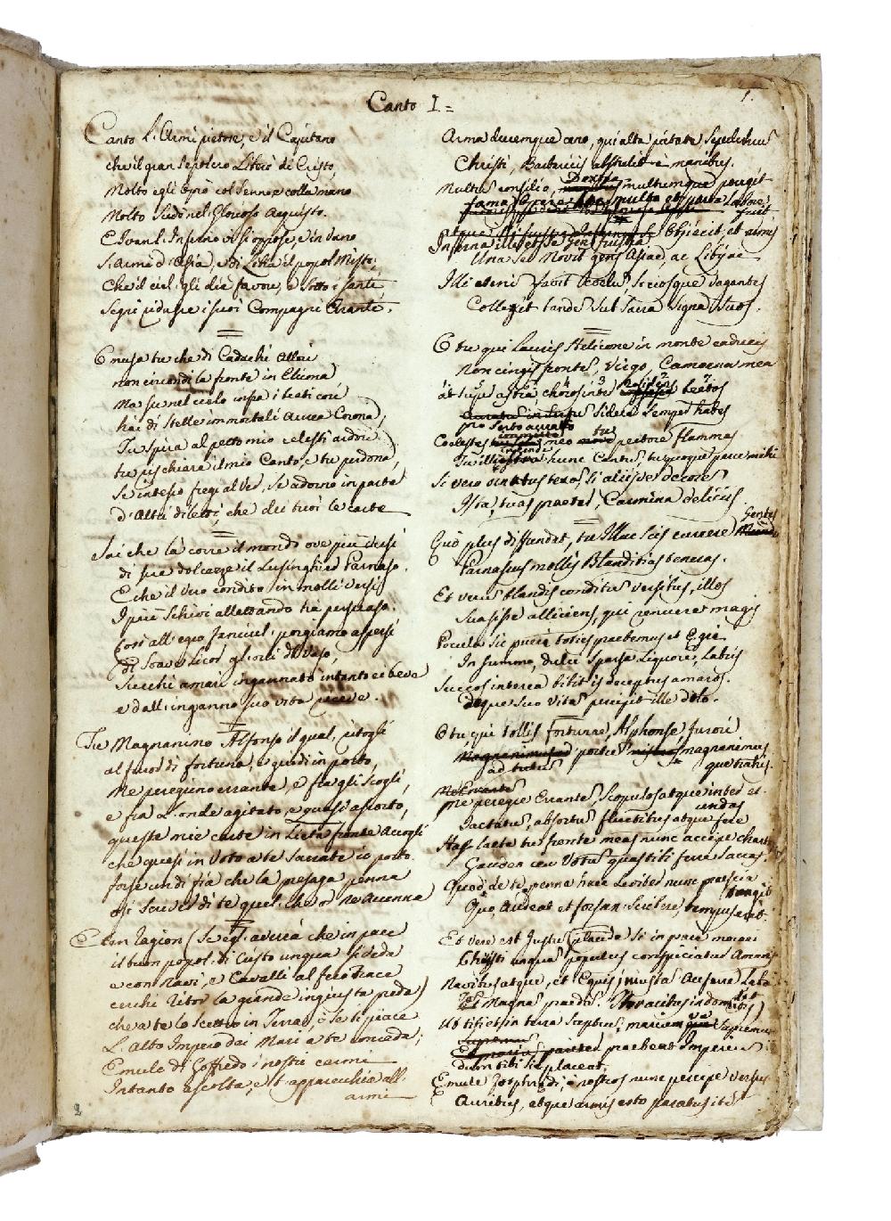 Abebooks Gerusalemme liberata. Traduzione latina dei Canti: III IV V VI VIII XI X XI a cura di Carlo Binazzi. (Precede: 2 lettere autografe del Binazzi dirette al p. Fortunato Mannozzi Firenze 26 genn.-13 luglio 1829; 1 lettera