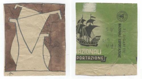 Abebooks Gouache e penna 1963 Retro di pacchetto di sigarette